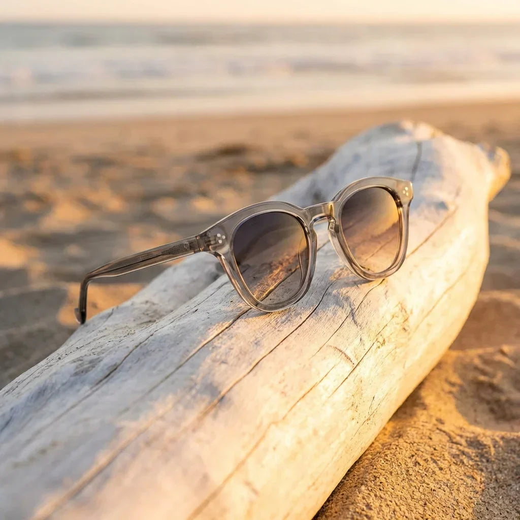 Lenses sun lenga polarized UV400 bio-acetate tortoise botanical composition natural tropical monstera bonoboss #editorial_grid2 #color_carey