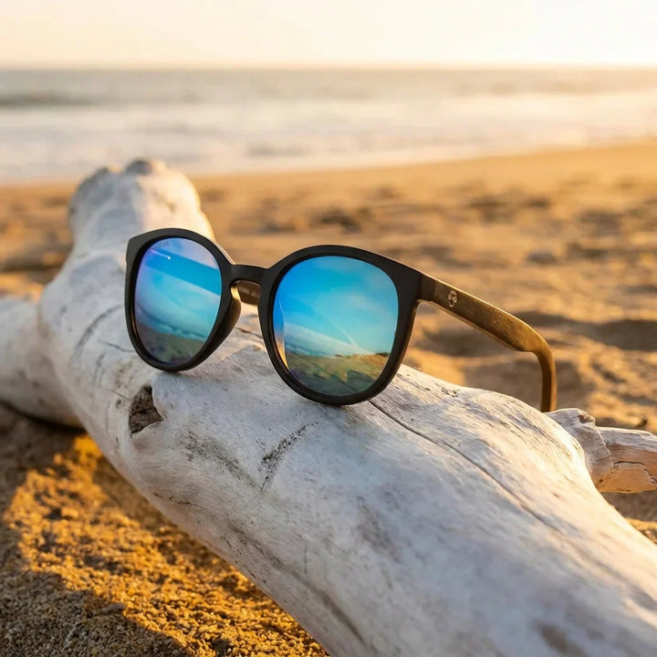 Lenses sun meli dark polarized bio-acetate black composicion summer essentials beach accessories bonoboss #editorial_detail2 #color_negro