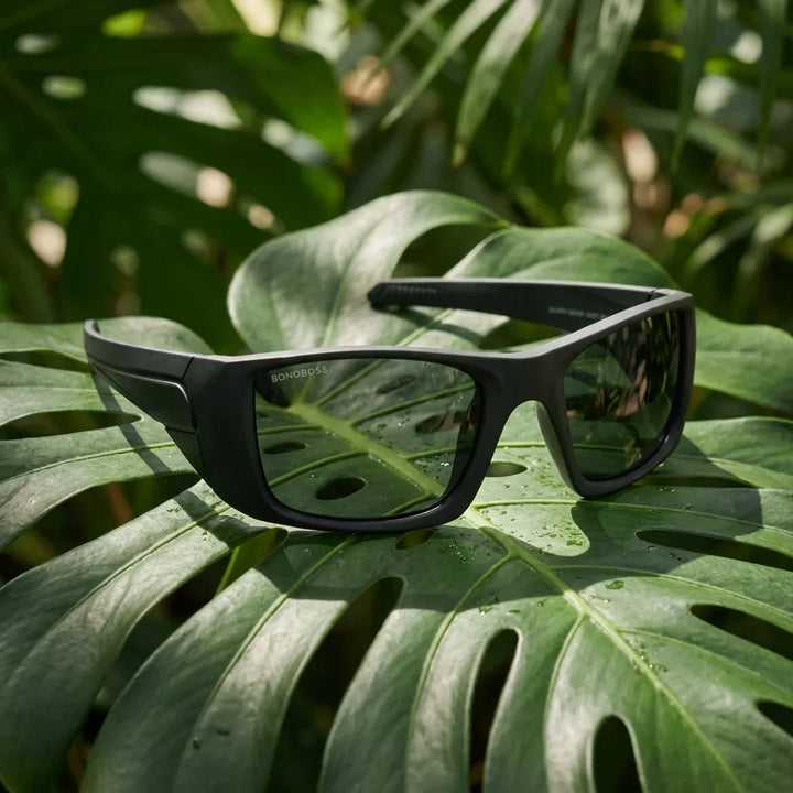 Lenses sun salmon seeker polarized bio-acetate biodegradable dark botanical composition naturaleza outdoor bonoboss #editorial_grid2 #color_dark