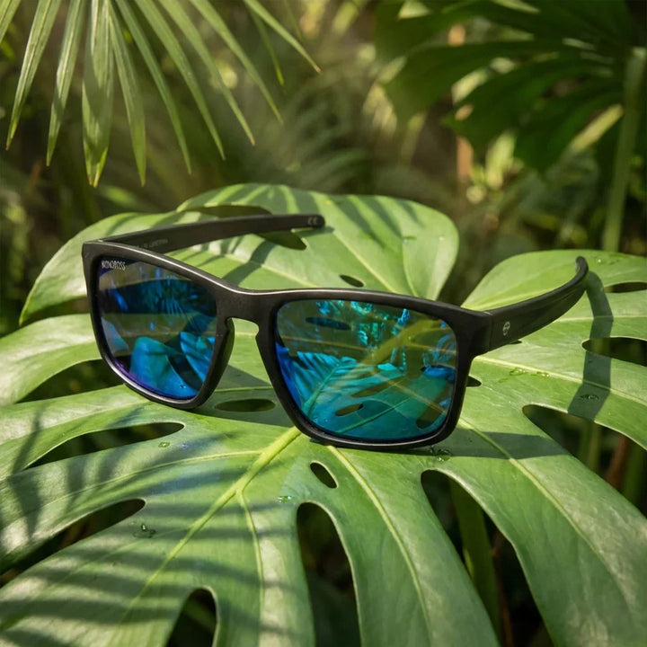 Lenses sun lautaro rpet polarized UV400 rpet recycled black sobre superficie metal brushed industrial bonoboss #editorial_grid1 #color_negro