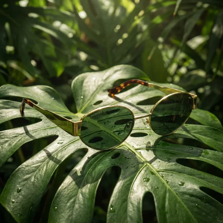 Lenses sun new lennon polarized bio-acetate g15 botanical composition monstera tropical biodegradable bonoboss #editorial_grid2 #color_g15