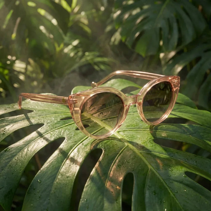 Lenses sun hannover polarized bio-acetate champagne summer essentials flat lay playa accesorios verano bonoboss #editorial_grid1 #color_champagne