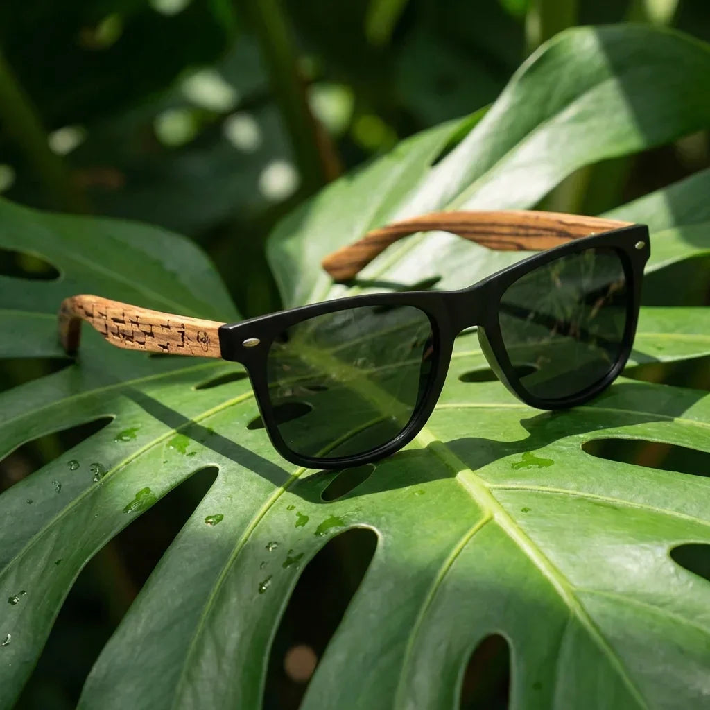 Lentes sol Acacia Designers polarizados llamas composicion botanica hoja monstera tropical Bonoboss #editorial_grid2 #color_llamas