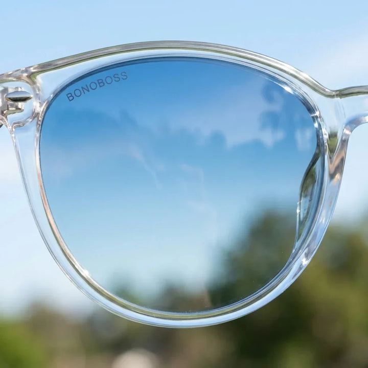 Lenses sun henua polarized UV400 bio-acetate clear close-up lente mirrored coating detalle optical bonoboss #editorial_polarizado #color_transparente
