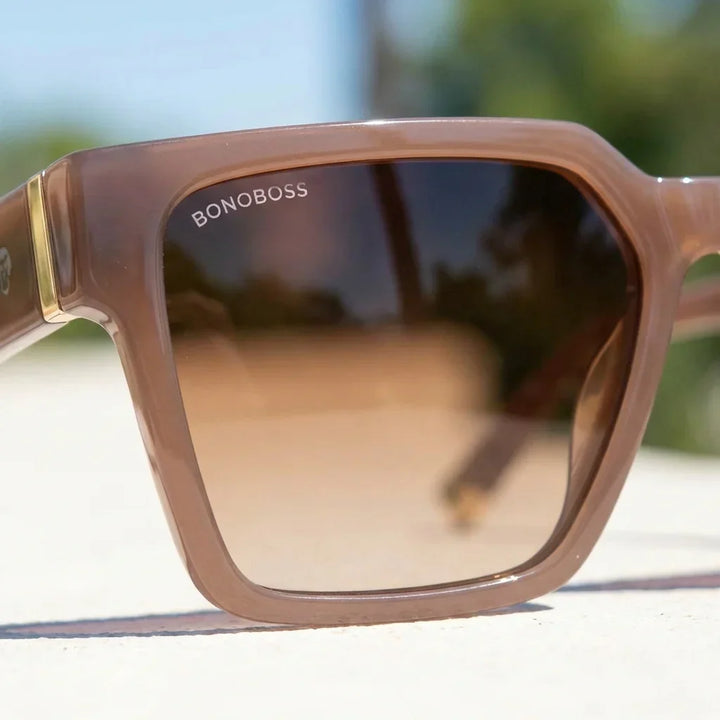 Lenses sun monteblack polarized UV400 bio-acetate brown close-up lente mirrored coating detalle optical bonoboss #editorial_grid1 #color_brown