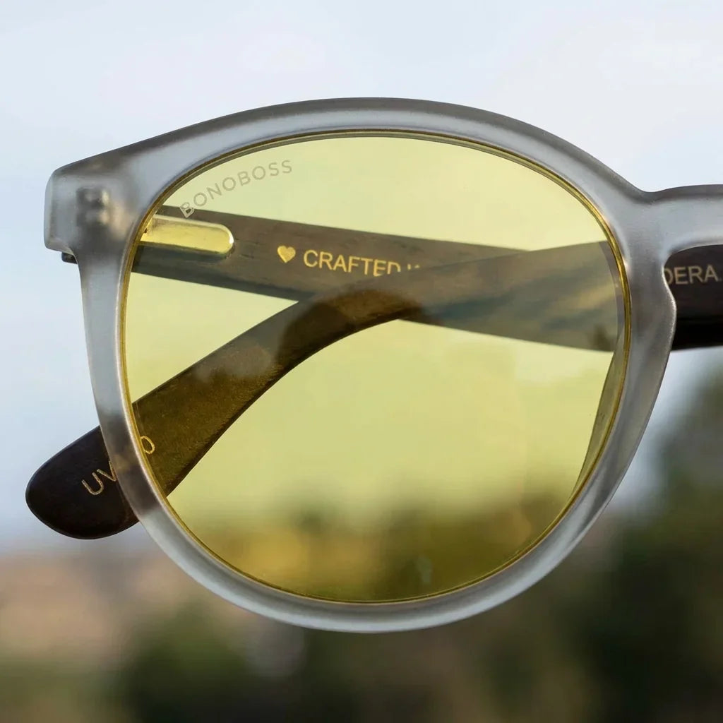 Lentes sol Meli TSP polarizados UV400 bio-acetato TSP amarillo close-up lente coating espejado contraste Bonoboss #editorial_polarizado #color_amarillo