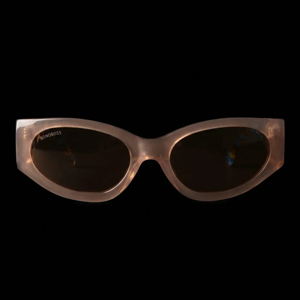 Lenses sun milan polarized UV400 bio-acetate peach front dramatico close-up lens detail premium bonoboss #editorial_grid1 #color_peach