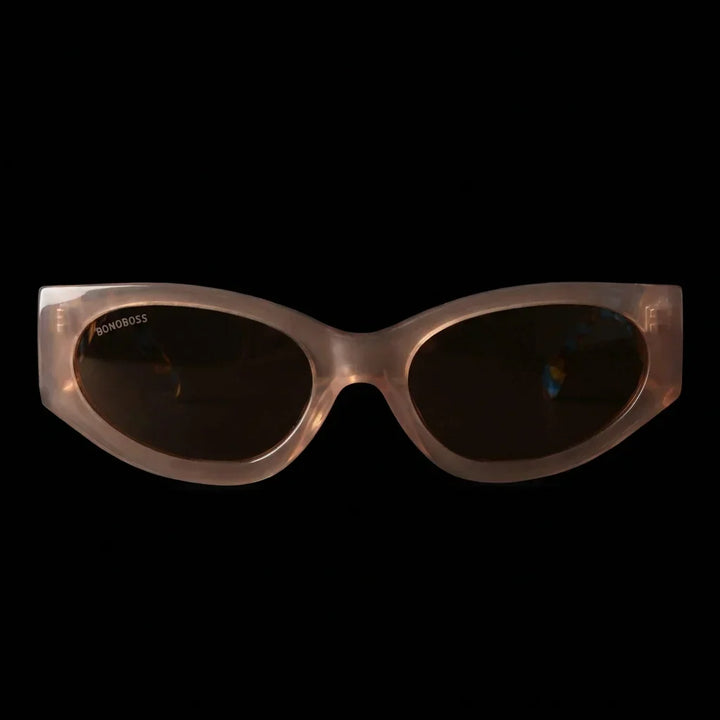Lenses sun milan polarized UV400 bio-acetate peach front dramatico close-up lens detail premium bonoboss #editorial_grid1 #color_peach