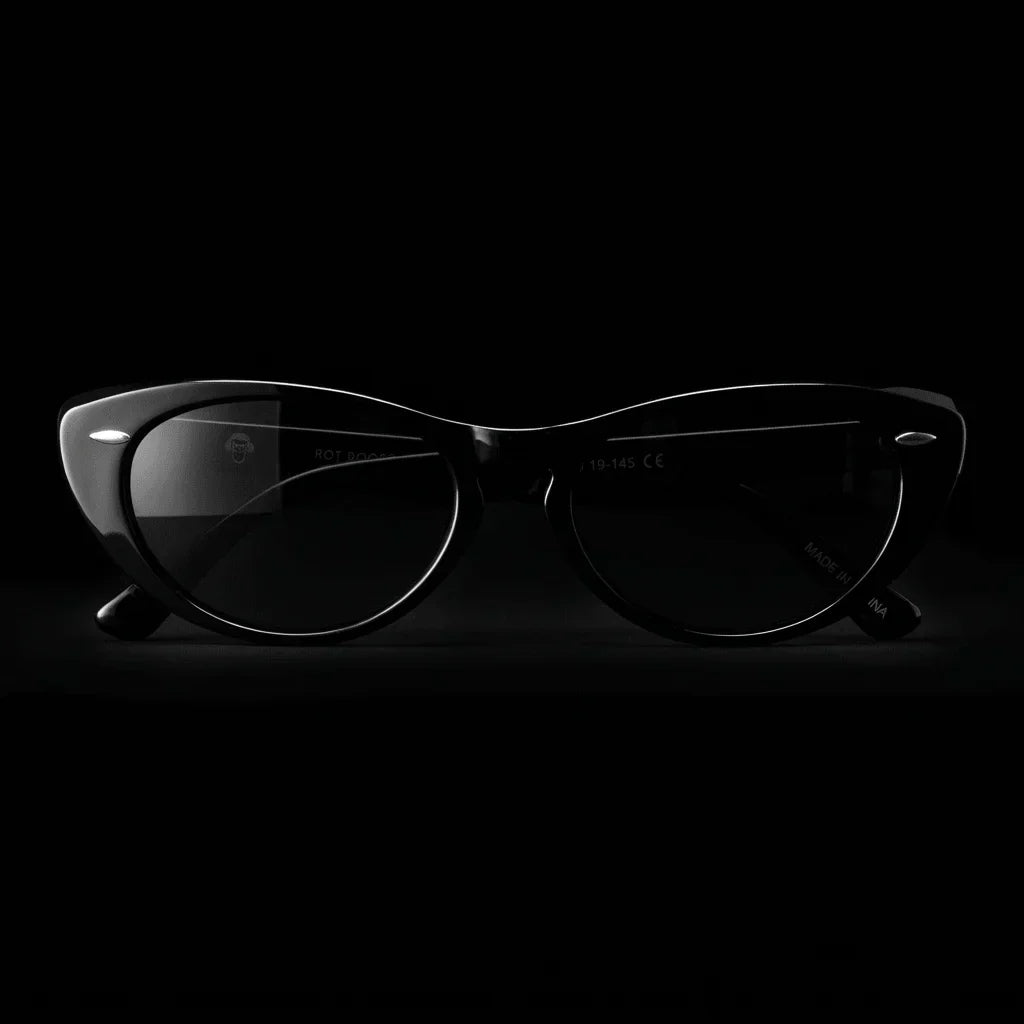 Lenses sun havana polarized UV400 bio-acetate black front dramatico close-up lens detail premium bonoboss #editorial_grid1 #color_negro