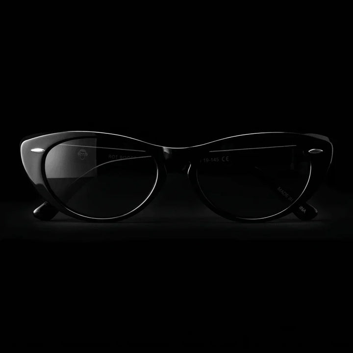 Lenses sun havana polarized UV400 bio-acetate black front dramatico close-up lens detail premium bonoboss #editorial_grid1 #color_negro
