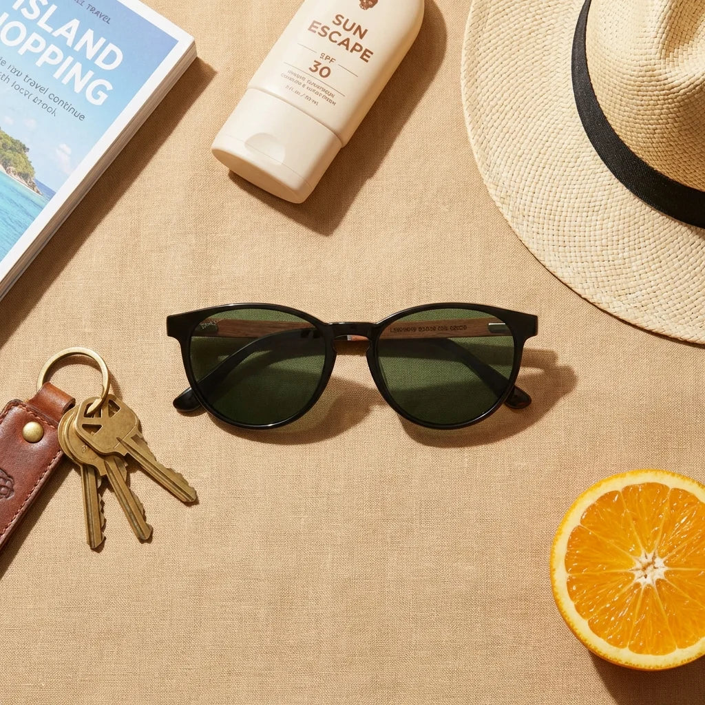 Lentes sol Chiloe 220 Black polarizados G15 flat lay summer essentials accesorios playa Bonoboss #editorial_detail2 #color_g15