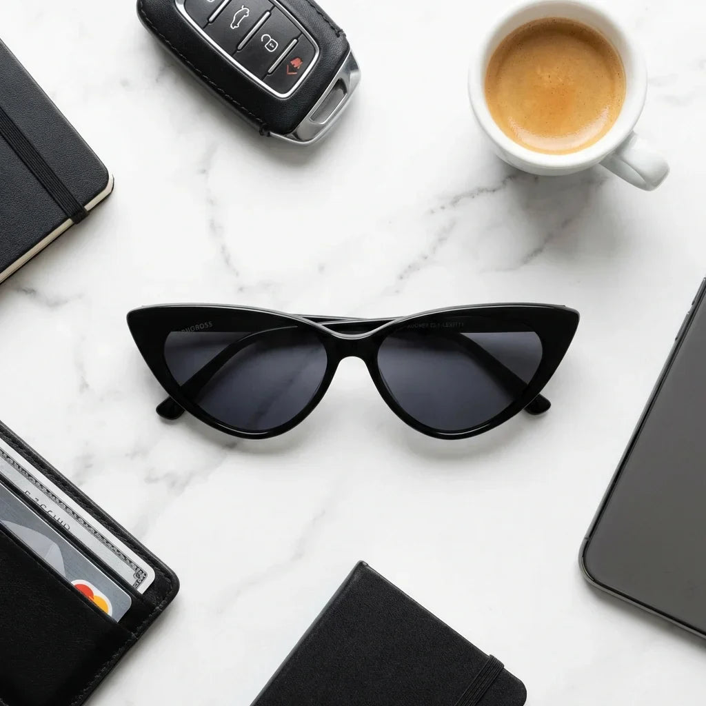 Lentes sol Audrey Red polarizados negro composicion urban kit accesorios estilo Bonoboss #editorial_detail2 #color_negro