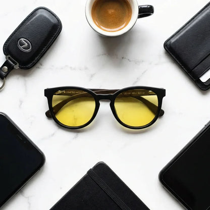 Lentes sol Meli Dark polarizados bio-acetato Amarillo composicion urban kit accesorios premium Bonoboss #editorial_detail2 #color_amarillo