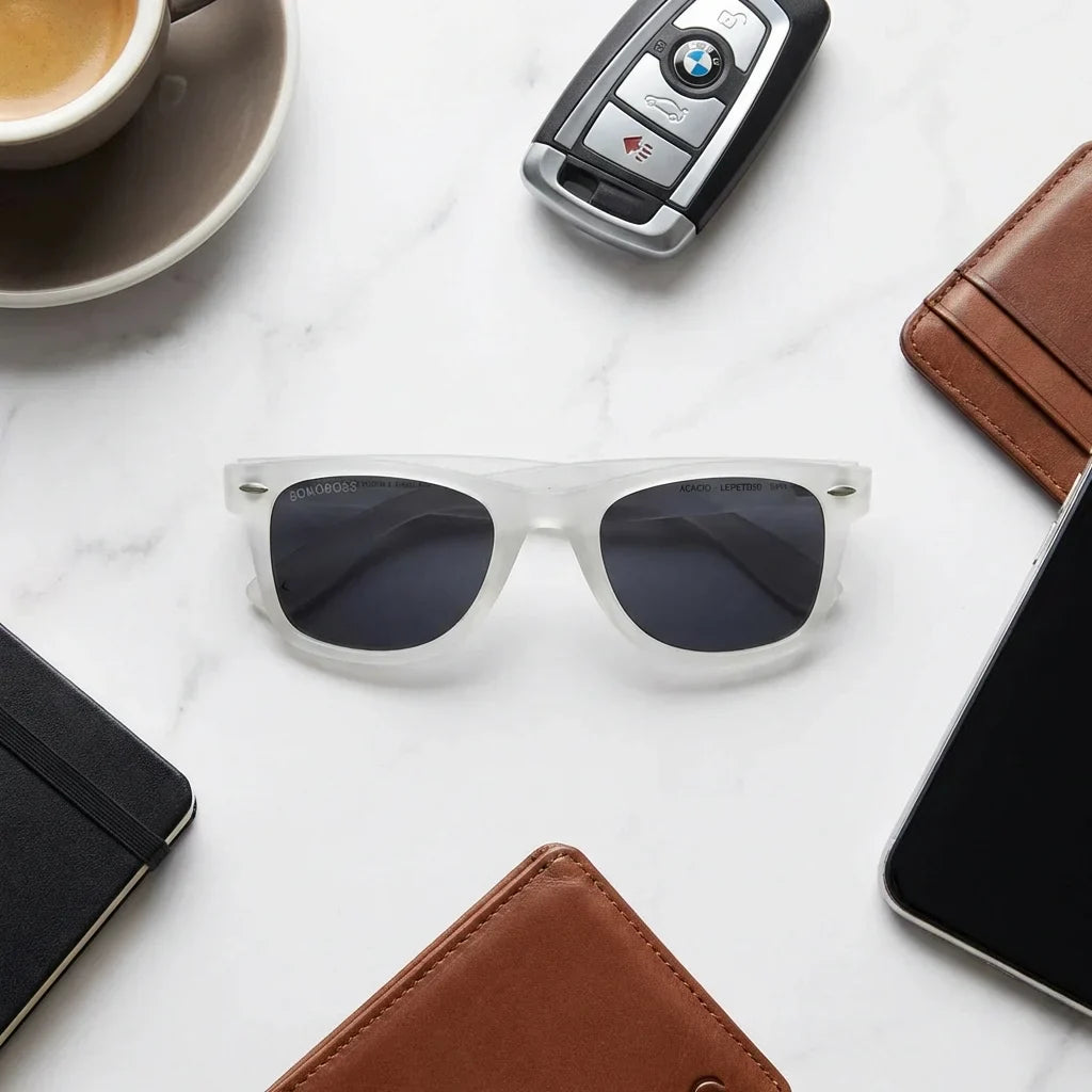 Lentes sol Acacio rPET polarizados RPET reciclado transparente composicion urban kit accesorios estilo Bonoboss #editorial_detail2 #color_transparente