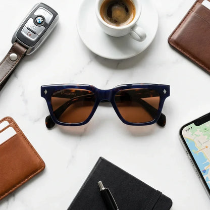 Lentes sol Bruno polarizados UV400 bio-acetato Carey composicion urban kit accesorios ciudad Bonoboss #editorial_detail2 #color_carey