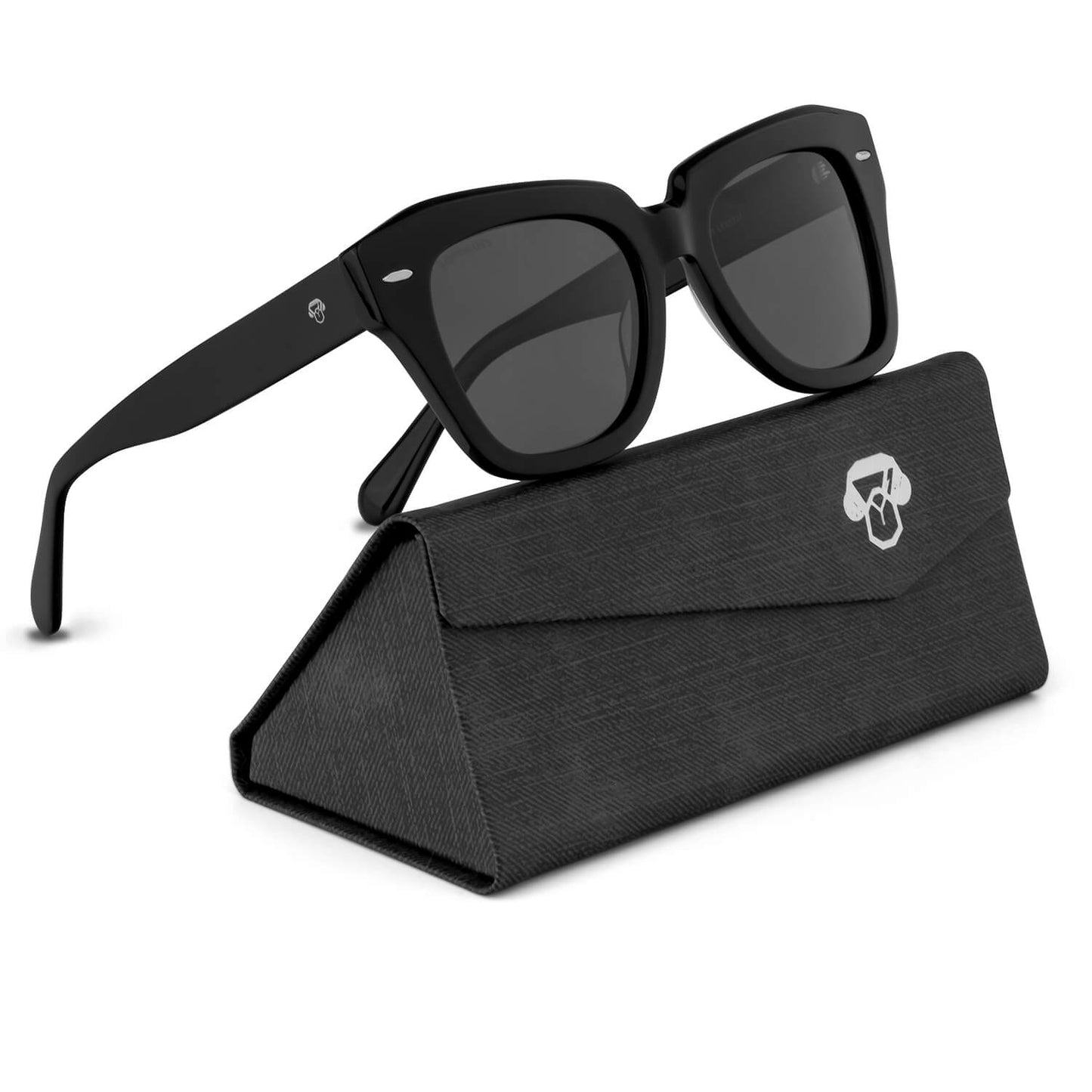 anteojos gafas de sol polarizadas rayban negro para mujer de cara redonda grande quedan bien con o sin receta optica #color_negro