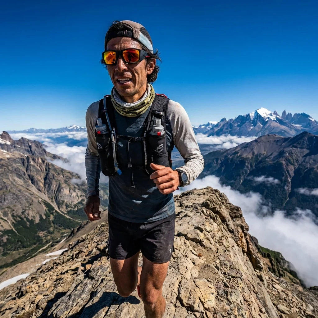 Bonoboss Futaleufu Espejado Rojo - Trail running con lentes deportivos #editorial_action2 #color_espejado-rojo