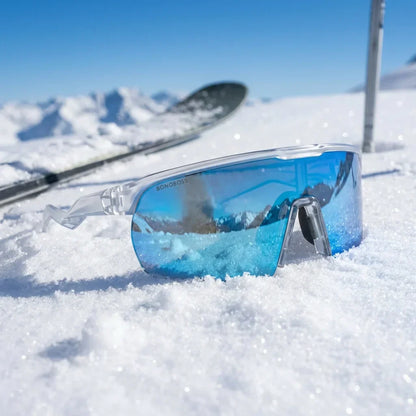 Bonoboss Bolt Sky - Detalle lentes deportivos contexto #editorial_detail2 #color_sky