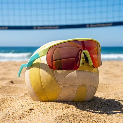 Bonoboss Bolt Yellow - Detalle lentes deportivos primer plano #editorial_detail4 #color_yellow