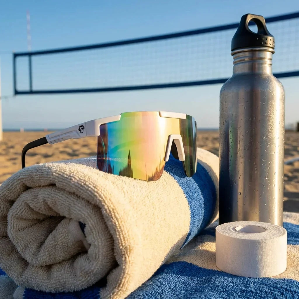 Bonoboss Santiago White - Detalle lentes deportivos contexto #editorial_detail2 #color_white