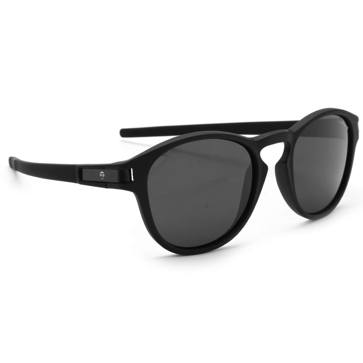 lentes anteojos de sol polarizados redondos de acetato para hombre y mujer color negro #color_negro