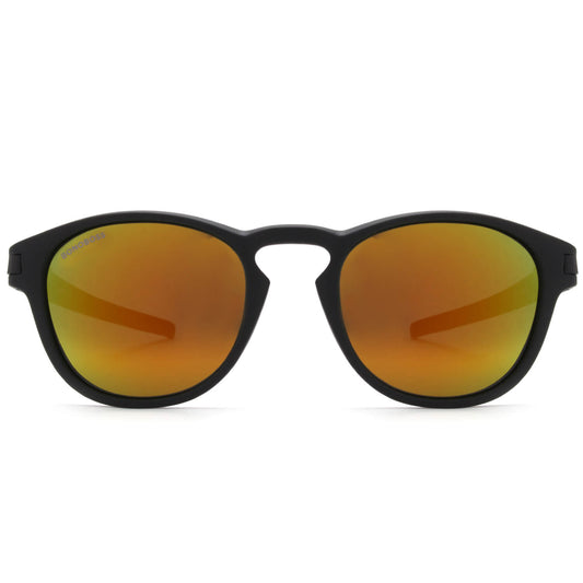 lentes anteojos de sol polarizados redondos de acetato para hombre y mujer color negro cristal amarillos espejado #color_rojo