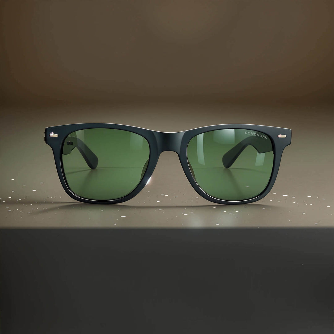 Sunglasses rectangular polarized blackfor men and women with color lenses g15 Bonoboss #color_g15