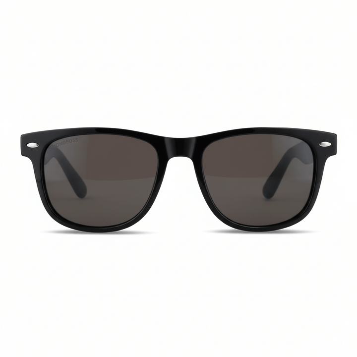 Eyeglasses sunglasses polarized black forma clásica for men and women round face with or sin prescription optica larges tamaño xl Bonoboss #color_negro