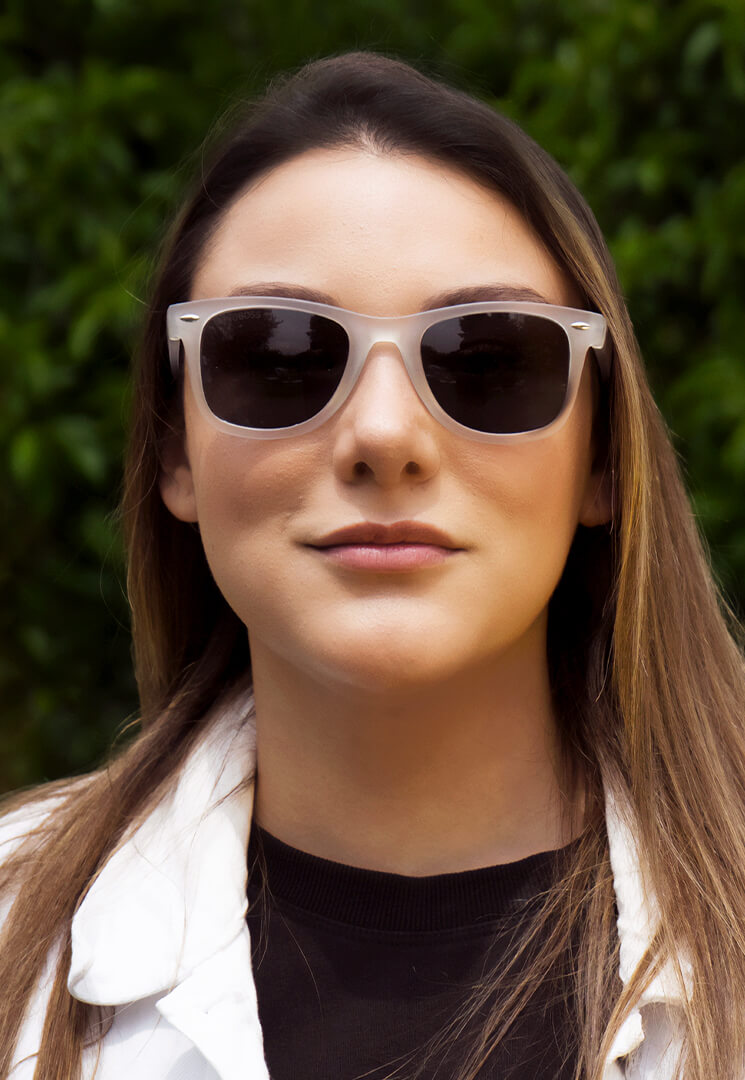 Lenses sunglasses platico recycled agate pattern clasicos white for women and men Bonoboss #color_transparente