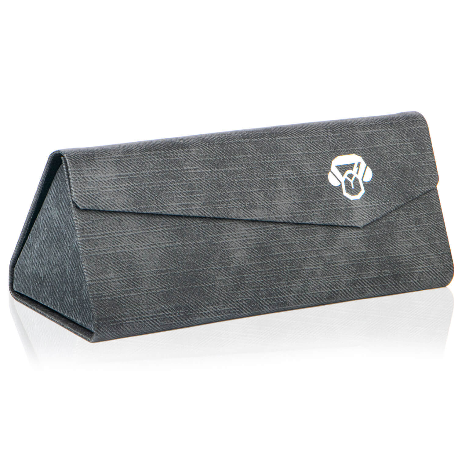 estuche plano origami para anteojos de sol polarizados y lentes ópticos hombre y mujer color negro  #color_gris