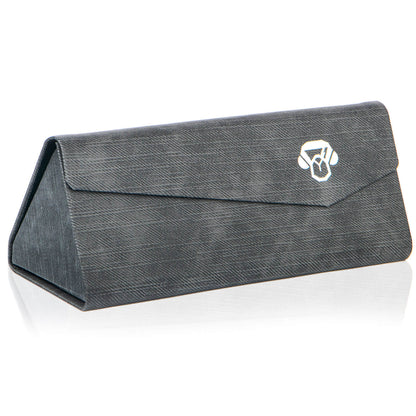 estuche plano origami para anteojos de sol polarizados y lentes ópticos hombre y mujer color negro  #color_gris