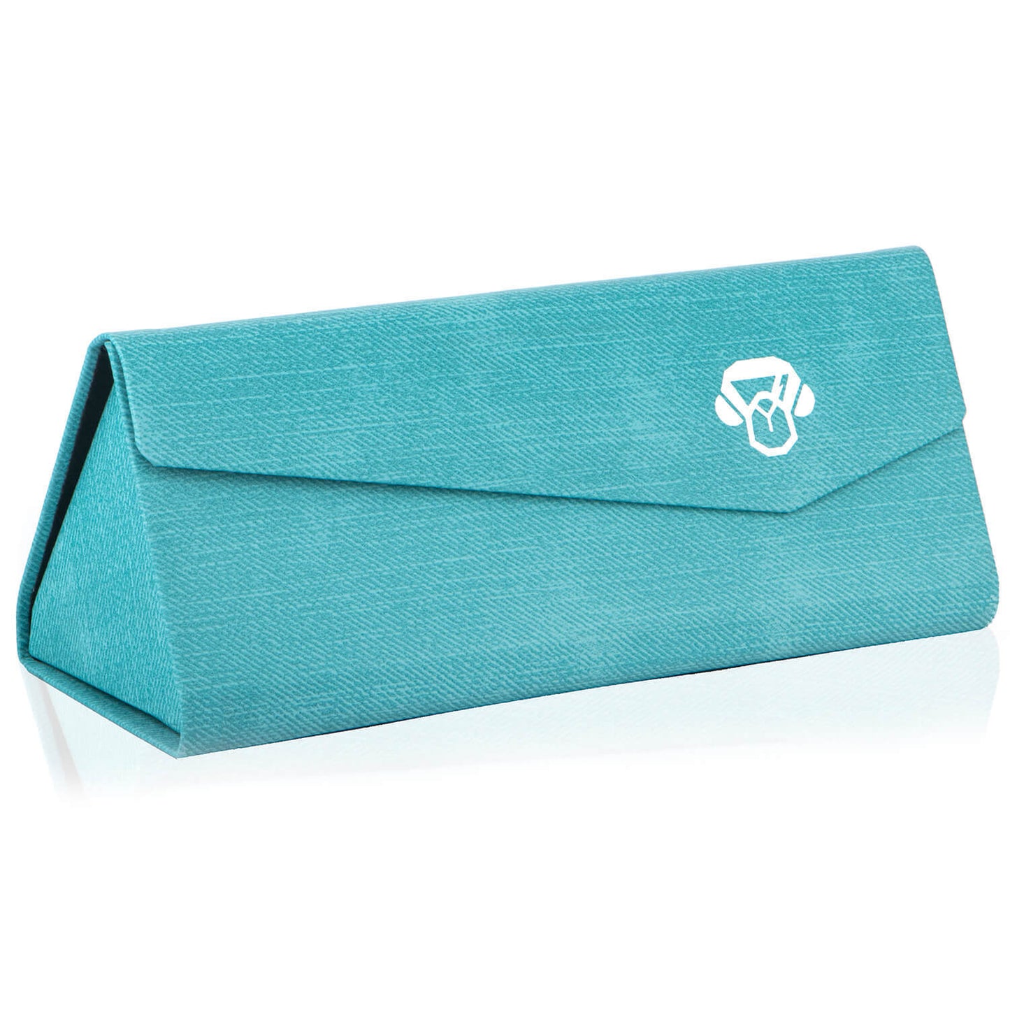 estuche plano origami para anteojos de sol polarizados y lentes ópticos hombre y mujer color calipso turquesa #color_calipso