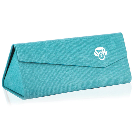 estuche plano origami para anteojos de sol polarizados y lentes ópticos hombre y mujer color calipso turquesa #color_calipso