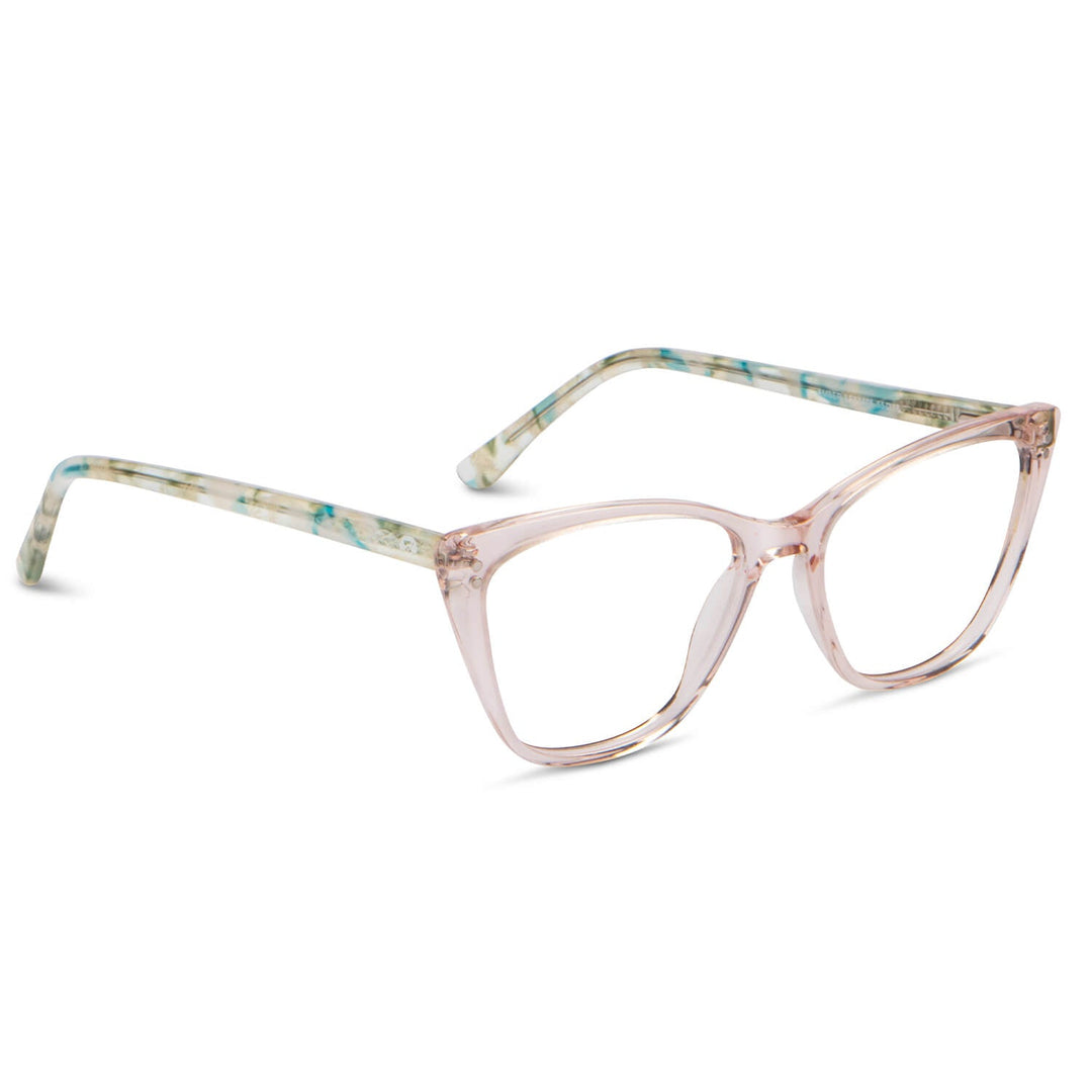 Eyeglasses optical agate pattern women with sun clip-on polarized with clip-on overlay prescription lenses Bonoboss #color_verde