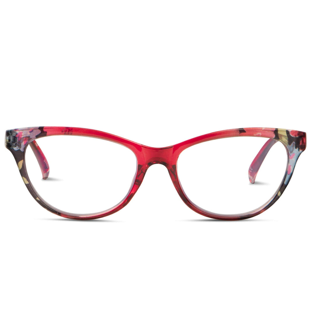 Lenses lectura angelina agate pattern filtro luz blue UV protection400 antirreflejo rpet recycled red floral women bonoboss