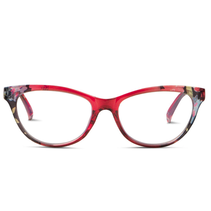 Lenses lectura angelina agate pattern filtro luz blue UV protection400 antirreflejo rpet recycled red floral women bonoboss