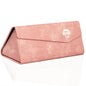 estuche plano origami para anteojos de sol polarizados y lentes ópticos para mujer color rosado  #color_rosado