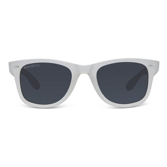 lentes anteojos de sol de platico reciclado agatados clasicos color blanco para mujer y hombre #color_transparente