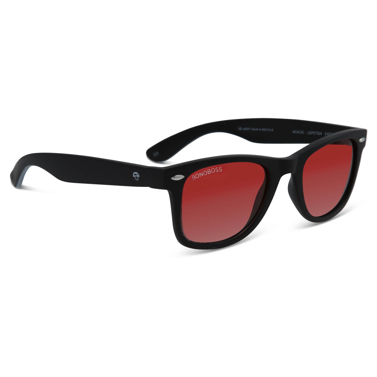 lentes de sol rectangulares clasicos polarizados  para hombre y mujer color rojo  #color_rojo