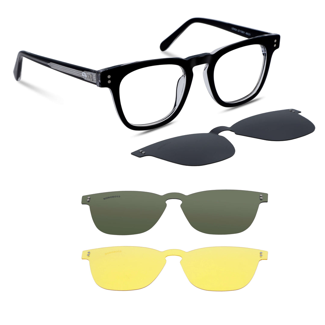Lenses optical polarized sun clip-on clip-on overlay iman men women big face black.jpg Bonoboss #color_negro