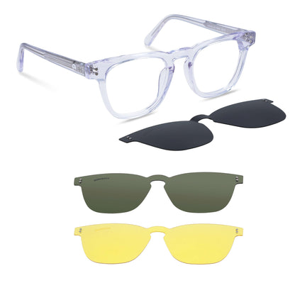 lentes opticos clip sol polarizado sobrelente iman hombre mujer cara grande color transparente #color_transparente