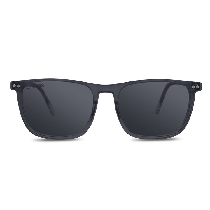 Lenses eyeglasses optical marcos with clip polarized clip-on overlay mayorista optical distributor black marco round face large men women Bonoboss #color_transparente