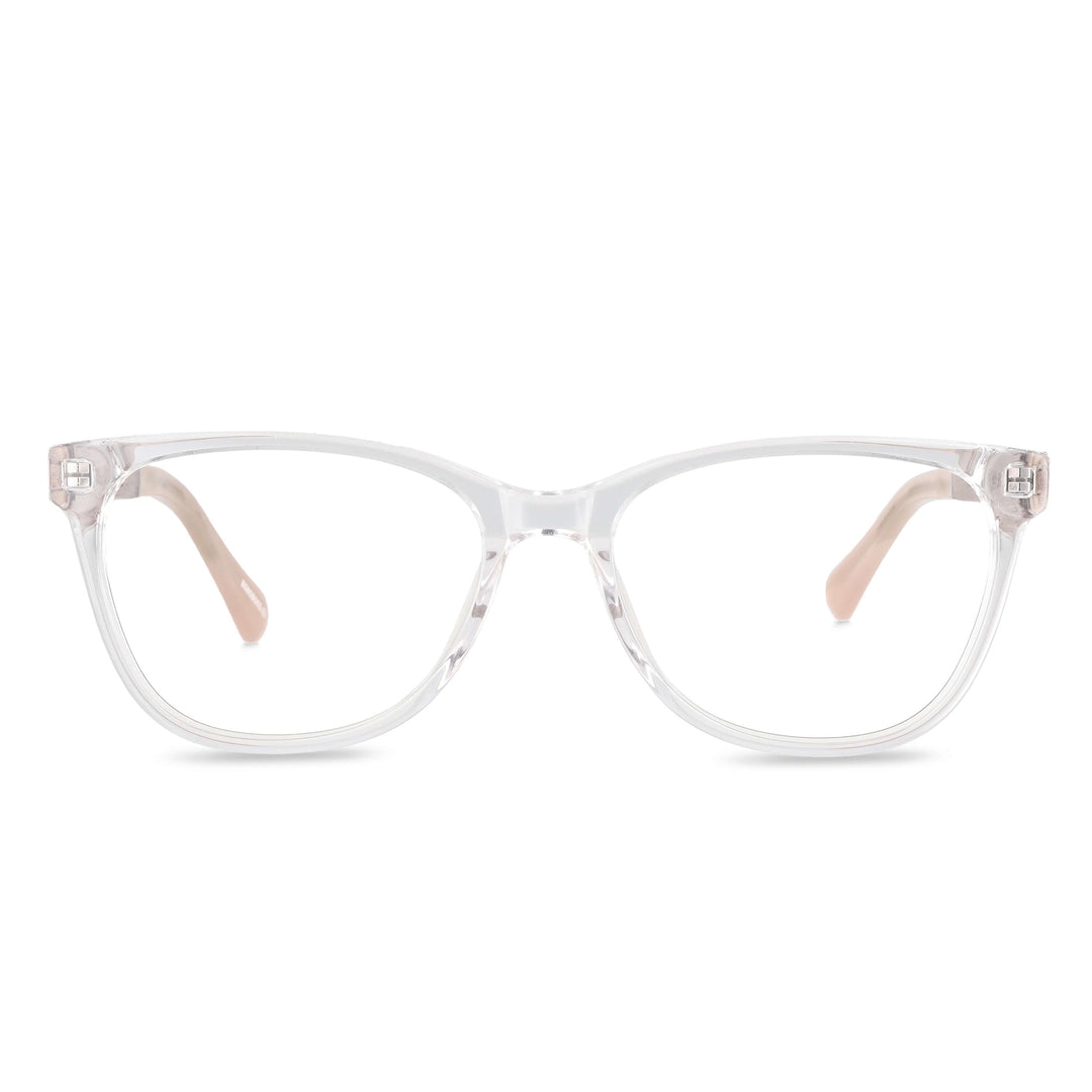 Eyeglasses optical agate pattern clear moda for women round face. wooden temples natural sustainable wooden nogal Bonoboss #color_transparente