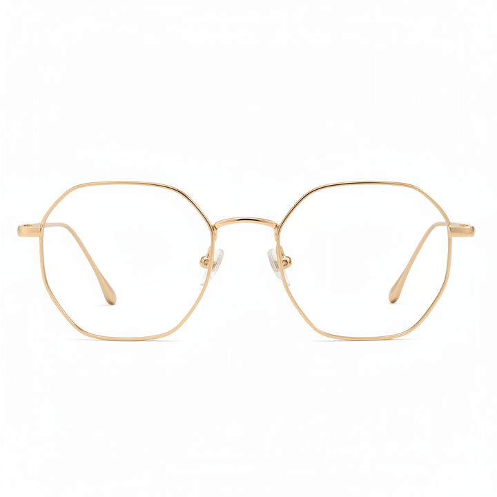 Frame optical with sun clip-on polarized delgado and liviano with or sin prescription optica bonoboss distribuidor optical frames optical wholesale #color_gold