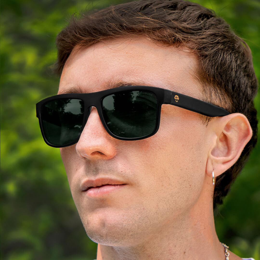 anteojos de sol rectangulares polarizados negros para hombre y mujer con lentes de color g15 #color_g15