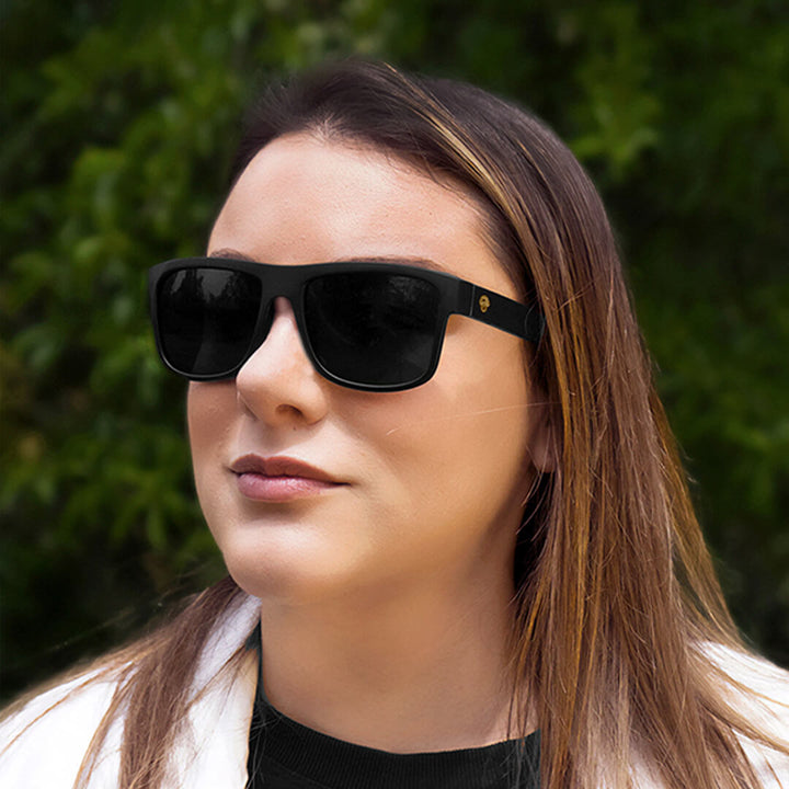 Sunglasses rectangular polarized black for men and women with color lenses g15 Bonoboss #color_black