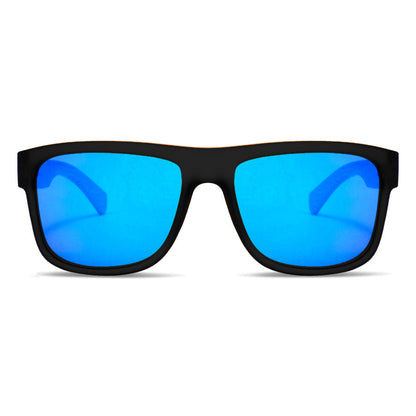 anteojos de sol clásicos polarizados  de hombre y mujer con lentes de color sky o azul reflectante#color_surf-sky