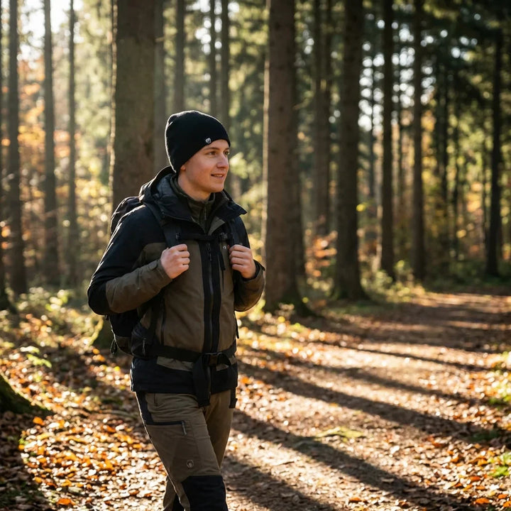 Beanie gorro invierno caminata in bosque naturaleza bonoboss
