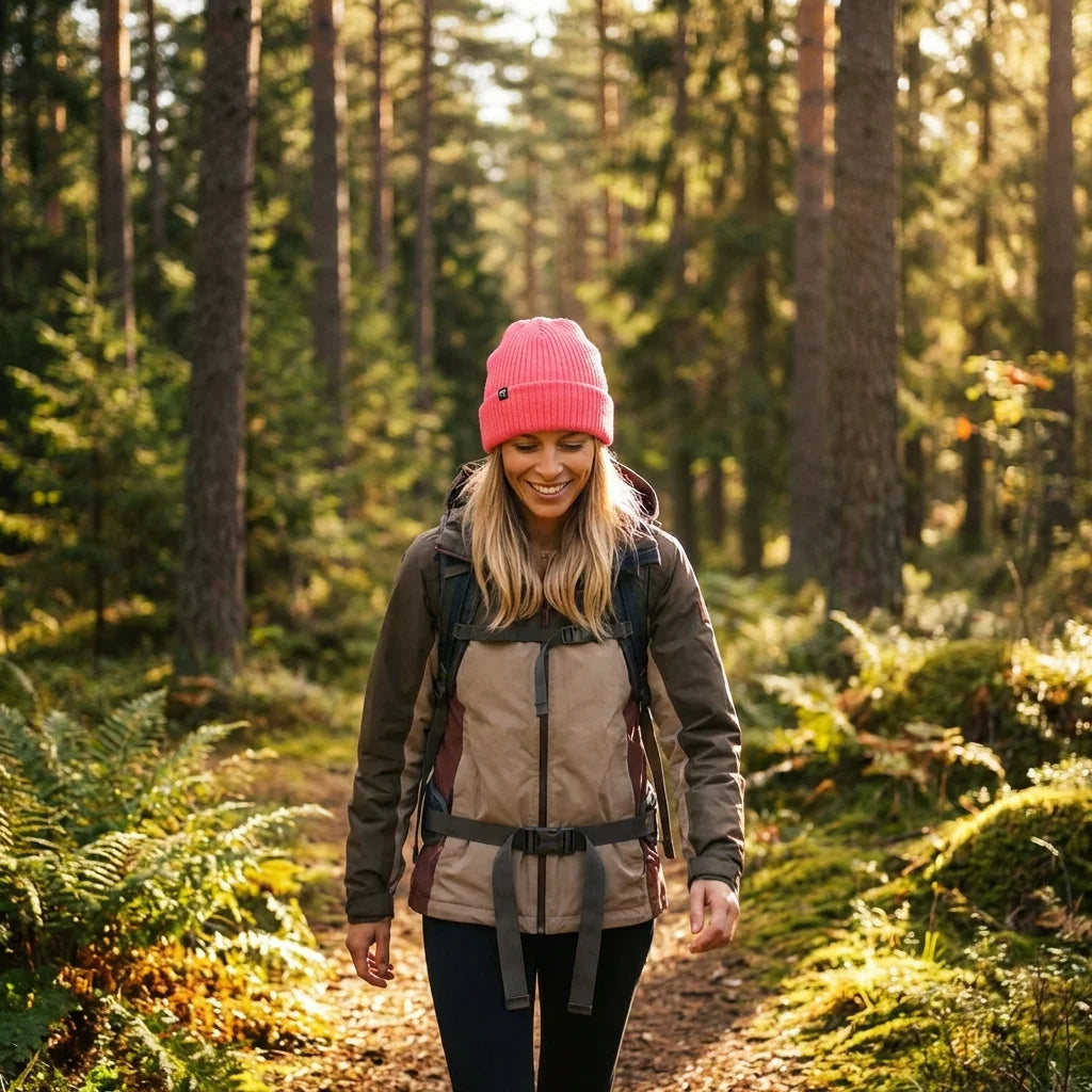 Beanie gorro invierno caminata in bosque naturaleza bonoboss