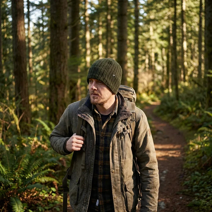 Beanie gorro invierno caminata in bosque naturaleza bonoboss